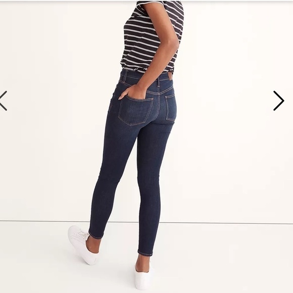 Madewell Jeans Denim 9" Mid-Rise Skinny Jeans Blayton Wash New With Tags NWT - Picture 2 of 11